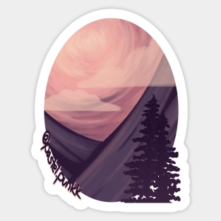 Pink Purple Scenery Sticker